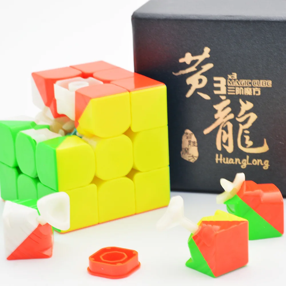 Новый Yuxin Хуанлун 3x3x3 волшебный кубик Stickerless Чжишен Скорость Cube Puzzle игрушки для Для детей WCA конкурсе