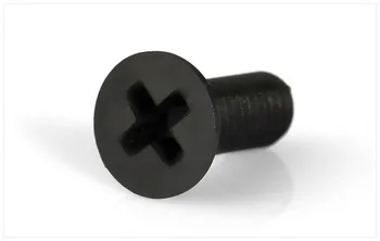 

1000pcs/lot BLACK M5*8/10/12/15/20/25MM Nylon Philips Recessed Cross Head Screw Cross Bolt Countersunk flat Head Screw