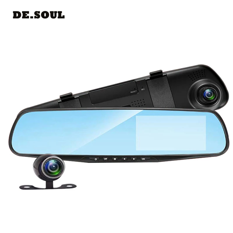 

PARASOLANT Car DVR Camera Rearview Mirror Auto Dvr Dual Lens Dash Cam Recorder Video Registrator Camcorder Full HD 1080p G sens