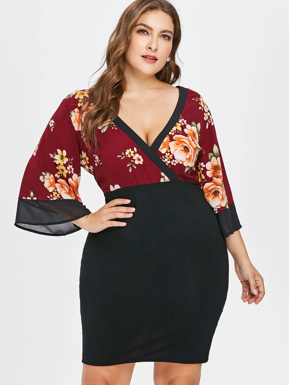 low cut dress plunging neckline