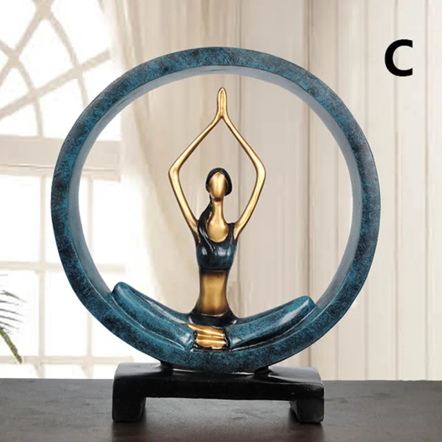 Originality Resin Yoga Girl Ornament Modern Minimalist Home Furnishings