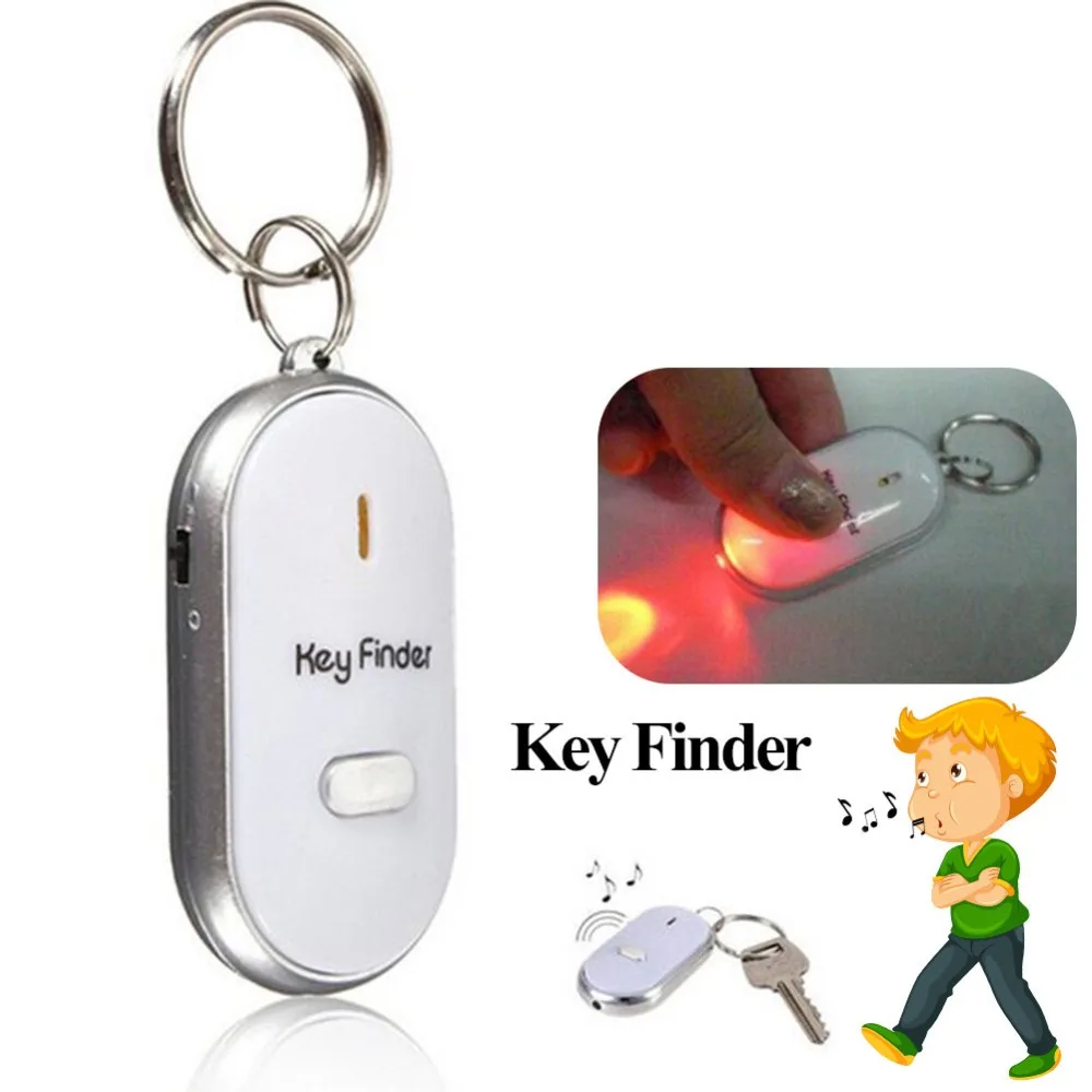

Whistle LED Light Torch Remote Sound Control Lost Key Finder Locator Remote Keychain Keychain Keyring With Whistle Claps