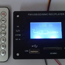 Mp3 имеет дисплей декодер доска 12 В Поддержка U диск SD карты USB/MMC REC/плеер с fm-радио