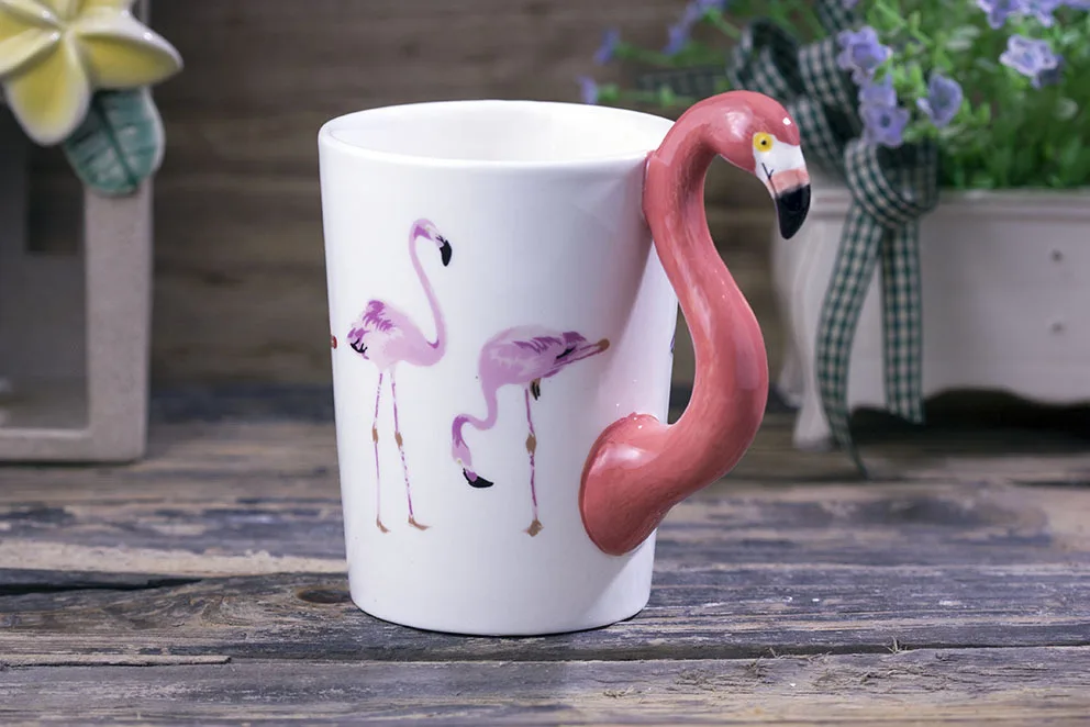 Hand-Painted-Flamingo-3D-Animal-Ceramic-Coffee-Mug-Cup-Girl-Birthday-Gift (1)