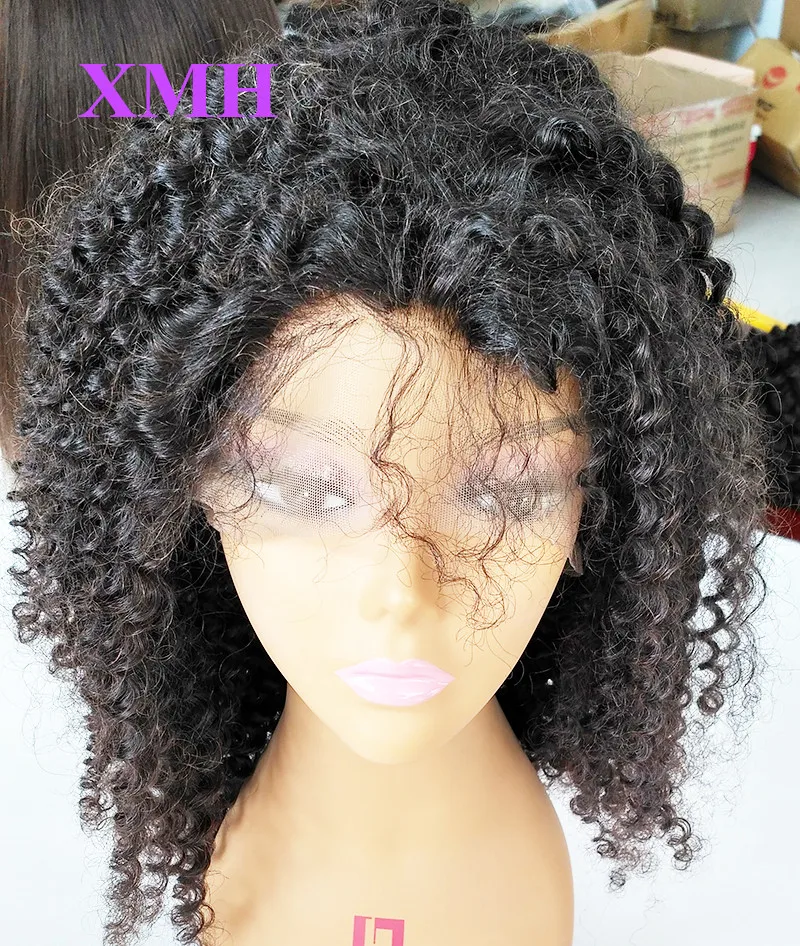

8A Afro Kinky Curly Wig High Quality Full Lace Human Hair Wigs For Black Women Virgin Brazilian Kinky Curly Hair Star Style