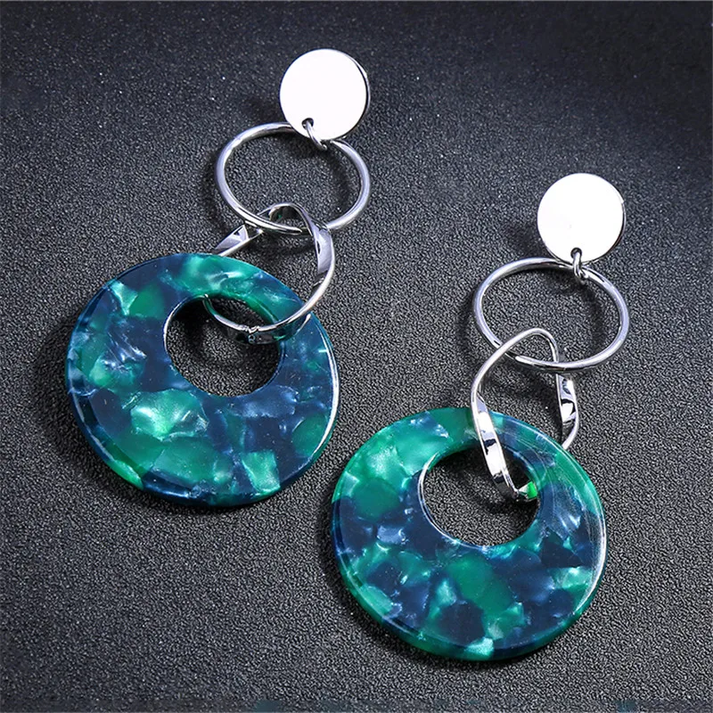 ENZE дамы ювелирные изделия уксусной кислоты доска акриловый диск leopard животных