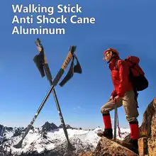 1 пара новых регулируемых 66-135 см палки для ходьбы, трекинга кемпинга палки для пешего туризма анти-ударные палки аварийный инструмент