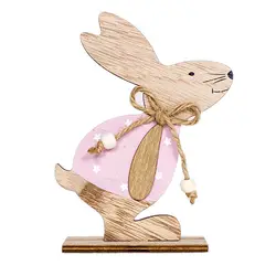 Behogar Мода милый кролик Sahpe деревянные украшения принадлежности для Пасха вечерние Ресторан отеля центр домашнего случайный Стиль