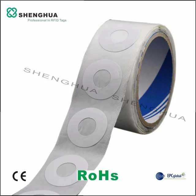 10pcs pack passive uhf programmable circle size rfid clear disc tag dvd disc size