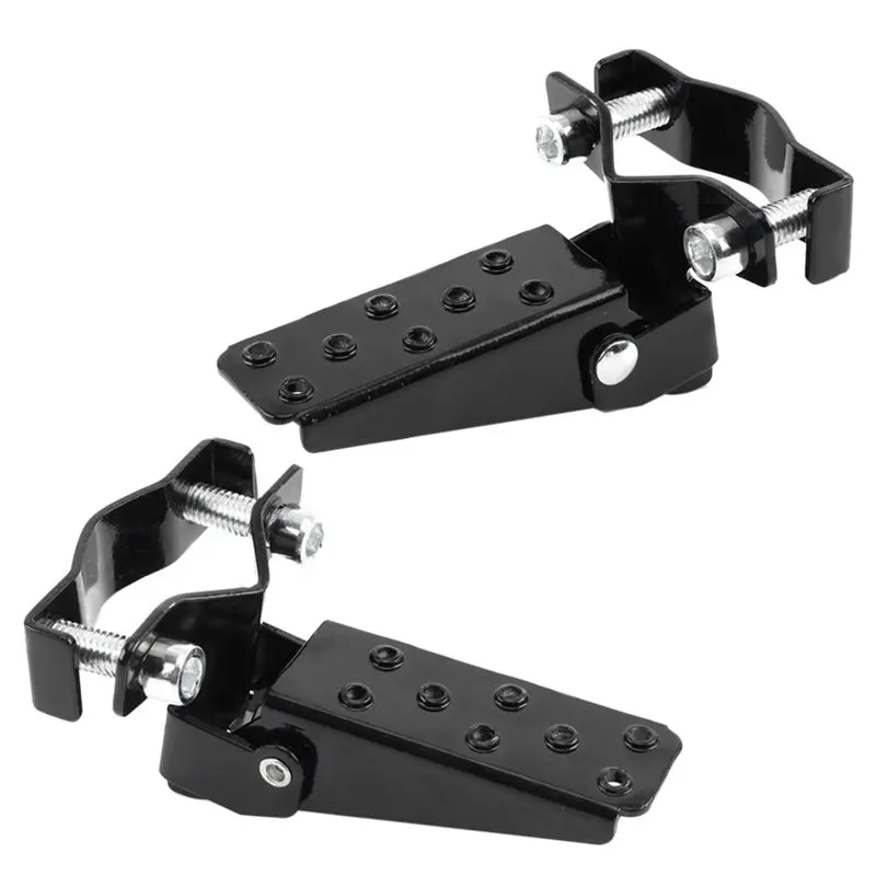 Black New 1-pair black steel motorcycle bike Accessories Frame Foot-pedal folding custom-designed size mm-30 mm - Цвет: Black