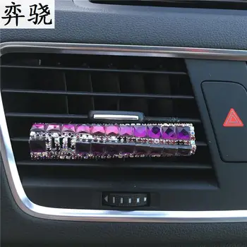 

Seven color Diamond car styling lady car perfume Air refreshing agent for air conditioner Beautiful strip Perfumes 100 Original