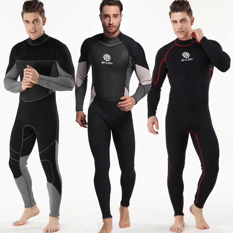 

3mm chloroprene rubber men's surfers in a surf suit to prevent cold and warmth