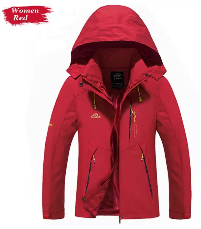 UNCO& BOROR, весенне-осенняя повседневная мужская куртка, wo, мужская верхняя одежда, водонепроницаемая ветровка, Мужская туристическая дышащая спортивная куртка с капюшоном - Цвет: women red