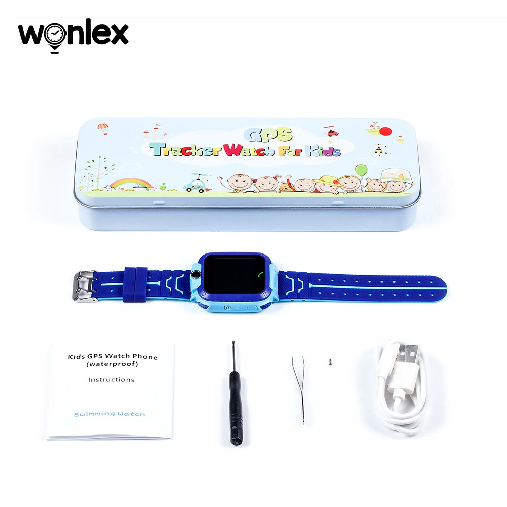 Wonlex, новая версия, GW600S, gps, Детские умные часы, 1,44 дюймов, цветной сенсорный экран, голосовое сообщение, будильник, математика с камерой, лучшие подарки