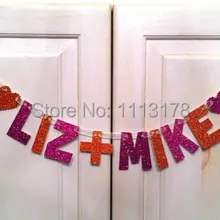 Пользовательский баннер с парными именами-Свадебные украшения, помолвка Pary, фото реквизит, свадебная поздравительная гирлянда