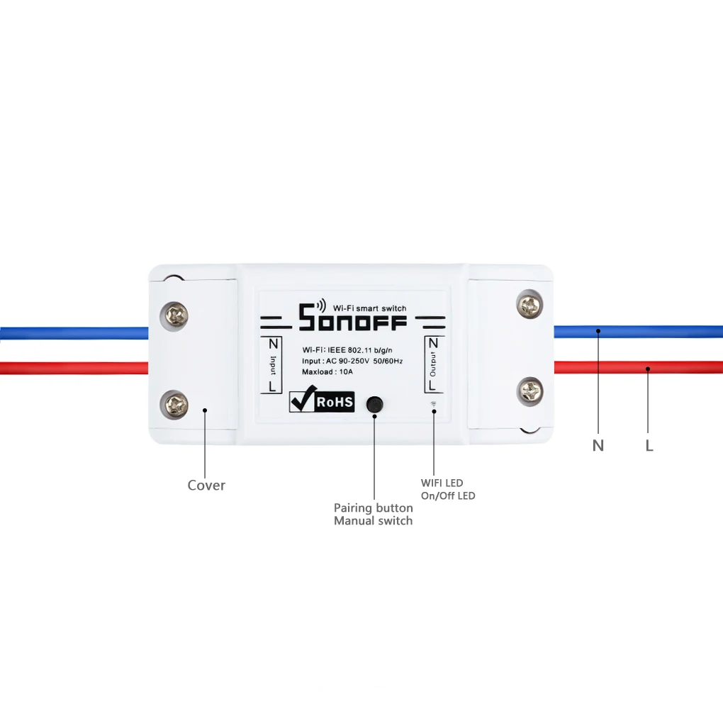 Sonoff Wifi умный переключатель беспроводной управляемый переключатель реле Универсальный DIY умный дом Wifi переключатель Domotica устройство