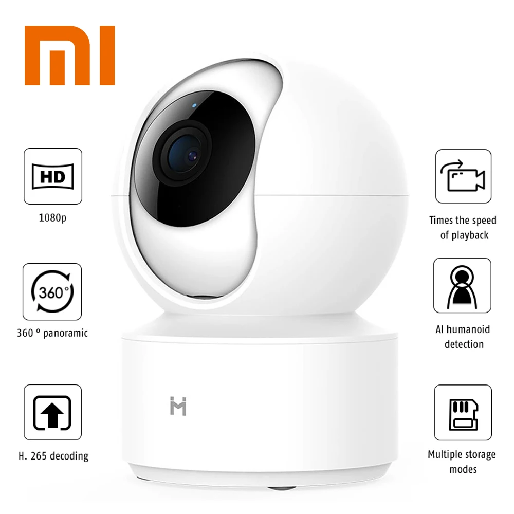 

Xiaomi youpin IMILAB Infrared Night Vision 360 Degree Panoramic 1080P Al Humanoid Detection / H.265 Smart Home Wireless Camera