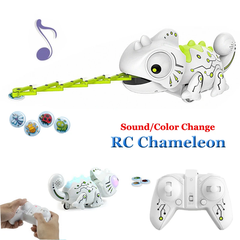 

Remote Control Toy Chameleon 2.4G Food Catching Pet Intelligent Kids Toys For Children Birthday Gift Funny Robot Toy RC Animal