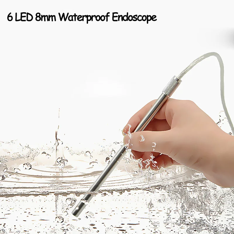 

High Definition 2.0MP Industrial 6 LED Waterproof Endoscope 8mm Waterproof 200x Inspection Camera USB 2.0 Interface