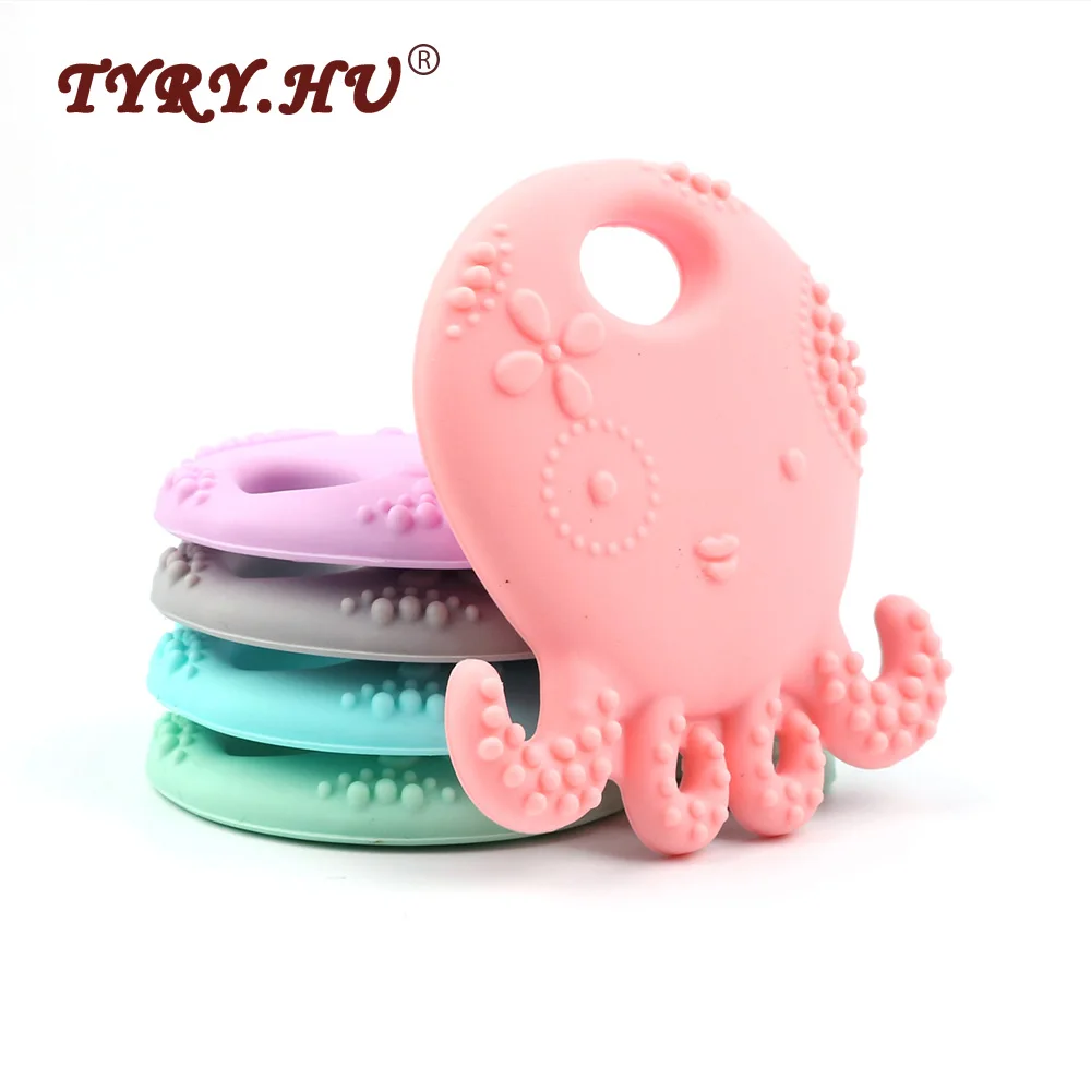 TYRY.HU-anneau de dentition Silicone sans BPA | Pendentif pour bricolage, Clip de sucette, chaîne bébé, jouets de dentition, cadeau de noël