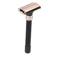 3 Colors Men Shaving Adjustable Razor Double Edge Safety Razors Butterfly Open Brass Long Handle Manual Shaver