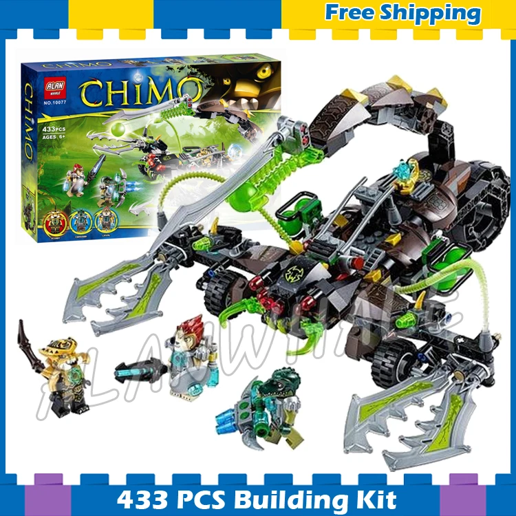 

433pcs Scorm's Scorpion Stinger CHI Battle Chariot 10077 Model Building Blocks Assemble Children Gifts sets Compatible with Lego