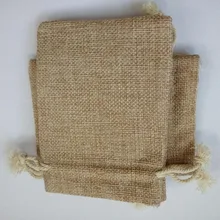 7*9 см 1000 шт. Винтаж Стиль джутовых мешках шнурок подарок Сумки для украшений/Свадьба/Рождественский/ день рождения упаковка льняной мешочек Сумки