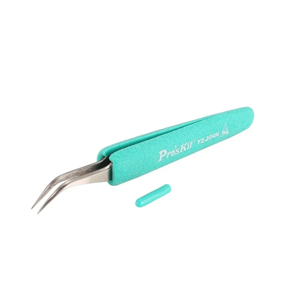 Proskit 3 Typies Stainless Steel Insulated Tweezer Non Anti static Fine Straight