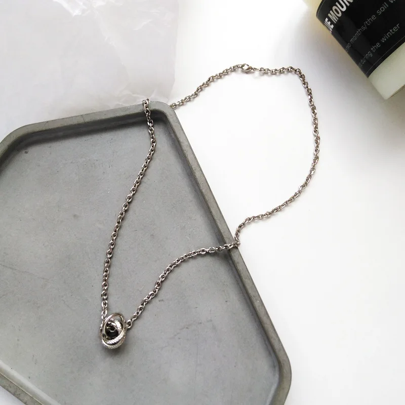 

European and American style simple metal knot chain necklace personality joker atmospheric street pats fashion necklace