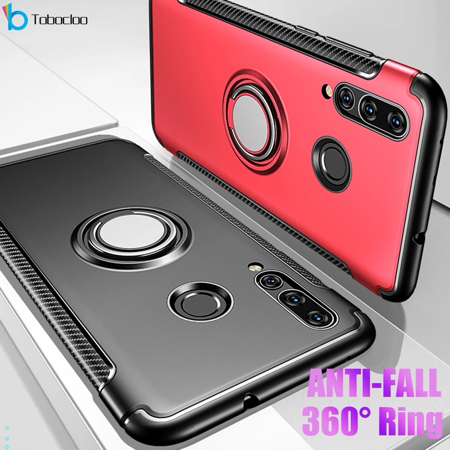 

For Huawei Honor 10 Lite 10i Honor10 i View V10 V 10 Case Metal Ring Car Heavy Duty PC + Silicone TPU Silicone Holder Stand Case