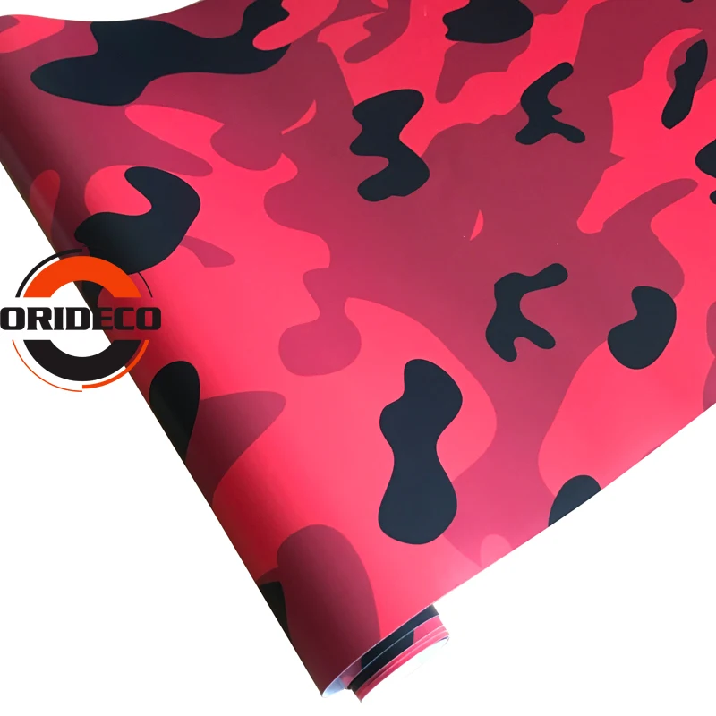 Black red camo vinyl auto film foil 22