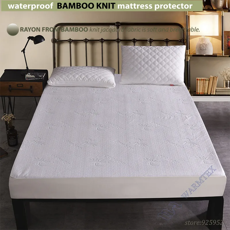 140x200 см 1.4 м кровать Водонепроницаемый Bamboo вязать жаккардовые Матрас протектор
