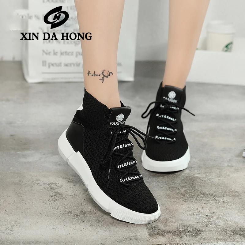 Sneakers Women Men High Top Breathable Flats Platform Women Shoes With mesh Footwear Casual Shoes Women Low price clearance sale