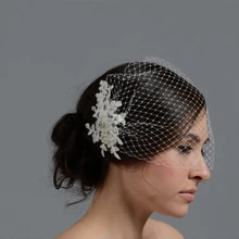 Кружева аппликация бисероплетение-line алмаз птичья клетка высокое качество глава фата ручной работы на заказ мантилья фата V727