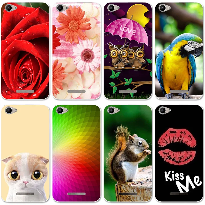 

Soft Silicone Printed Cell Phone Case Cover for Wiko Lenny 3 Max / JERRY MAX Colorful Back Covers Coque Para Flower Cases Shell