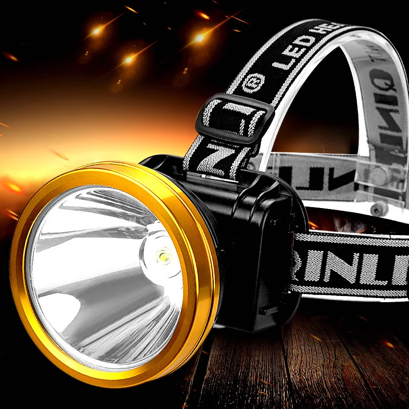 

LED Headlamp Waterproof 2 Modes Head Lamp Fishing Flashinglight Camping Headlight White Yellow Light Rechargeable Torch