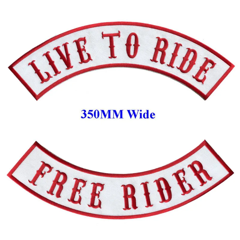 Байкерские нашивки LIVE TO RIDE с утюгом на заднюю часть куртки одежда бесплатные