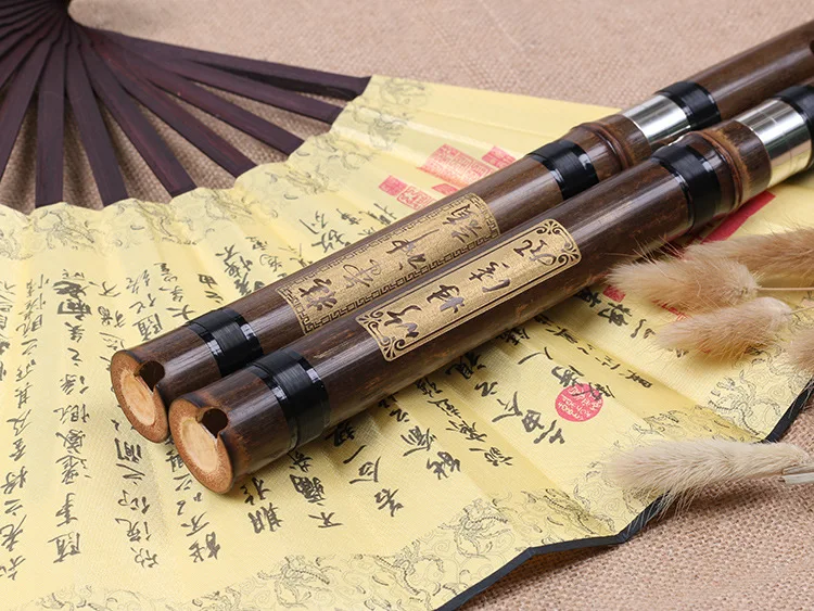US $27.84 Chinese bamboo Xiao musical instruments flute copper two sections professional 8 holes Vertically flauta xiao G F tune key