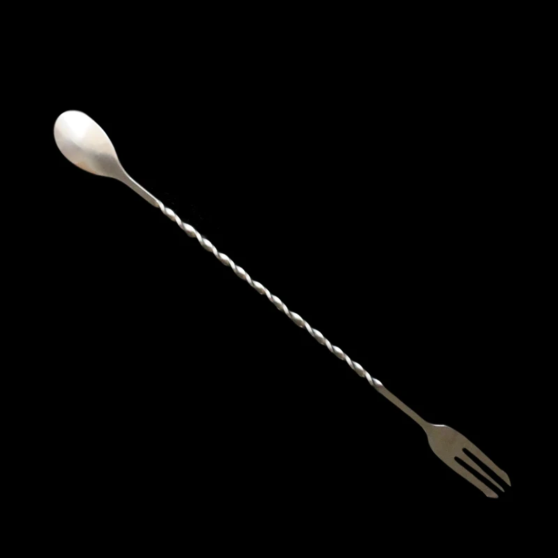 Spiral Stainless Steel Drink Cocktail Mixer Bar Spoon Puddler Stirring
