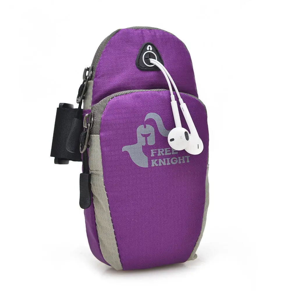 Бег для верховой езды нейлоновая повязка на руку чехол для iPhone 6 6 S плюс 5S для Samsung Galaxy S6 S7 край S5 Note 7 5 4 спортивные очки для велоспорта, сумка - Цвет: purple