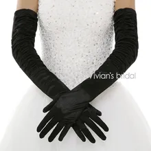 Длинный Блок горячая распродажа белые свадебные перчатки выше локтей для свадебного платья свадебные перчатки палец свободный размер Свадебные аксессуары