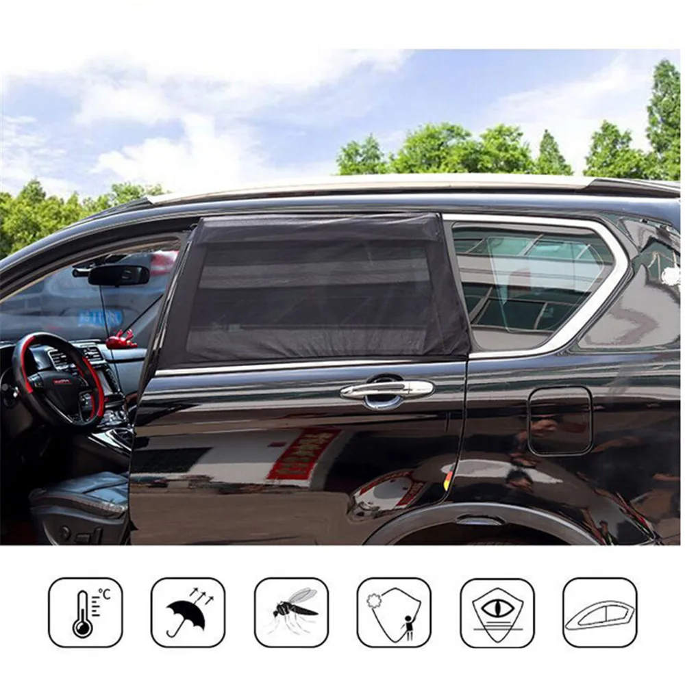 

4 Pieces/pack Car Sun shade Side Window Sunscreen Anti-mosquito Net for Children summer UV Protection Block Universal for BMW VW