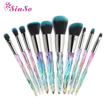 

5/10Pieces/Set Makeup Brush Synthetic Cosmetics Professional Handle Makeup Brush Set Kabuki Foundation Unicorn Makeup Brush Set