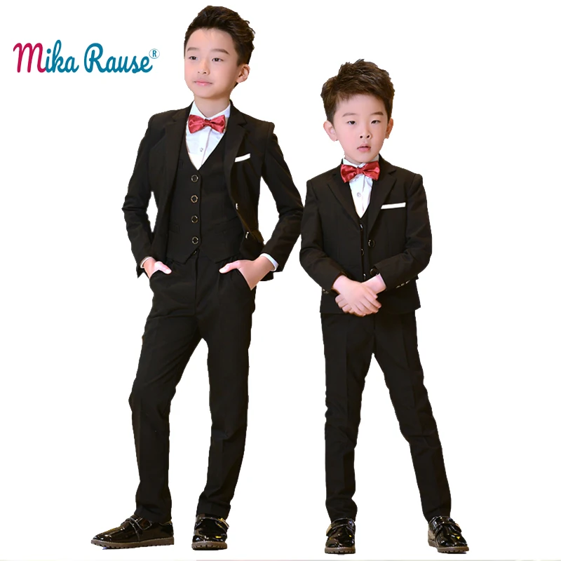 Kopen Goedkoop 5 Pcs Kids Jongens Pakken Set Jongen Zwarte Formele Kleding Pak Voor Bruiloft Smoking Tiener Student Kinderen Party Kostuum Prijs Vente5q2m