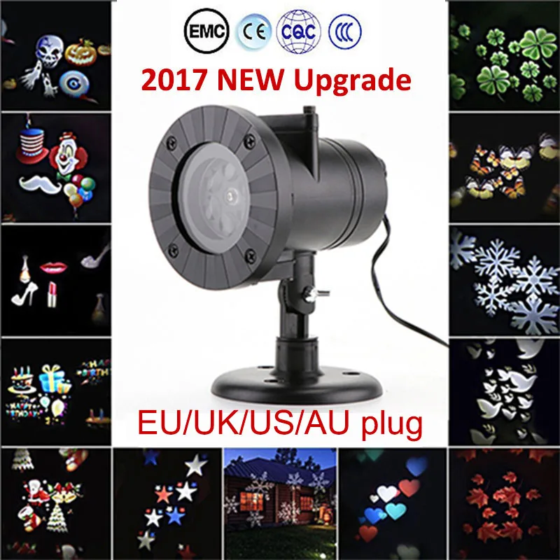 Navidad copo de nieve de navidad LED luz de la estrella láser proyector de láser Ducha lámpara Del Proyector LED Luces de la Etapa A Prueba de agua al aire libre casa