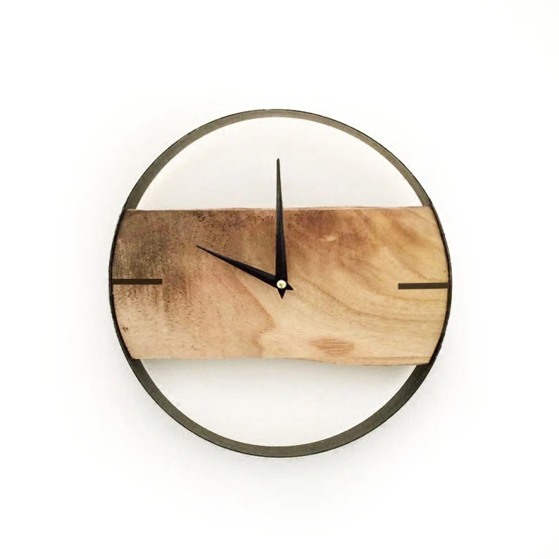 

Mute Lod Natural Wooden Wall Clock Reloj De Pared Relogio De P Digital Wall Clock Living Meeting Room Decoration Saat Watches