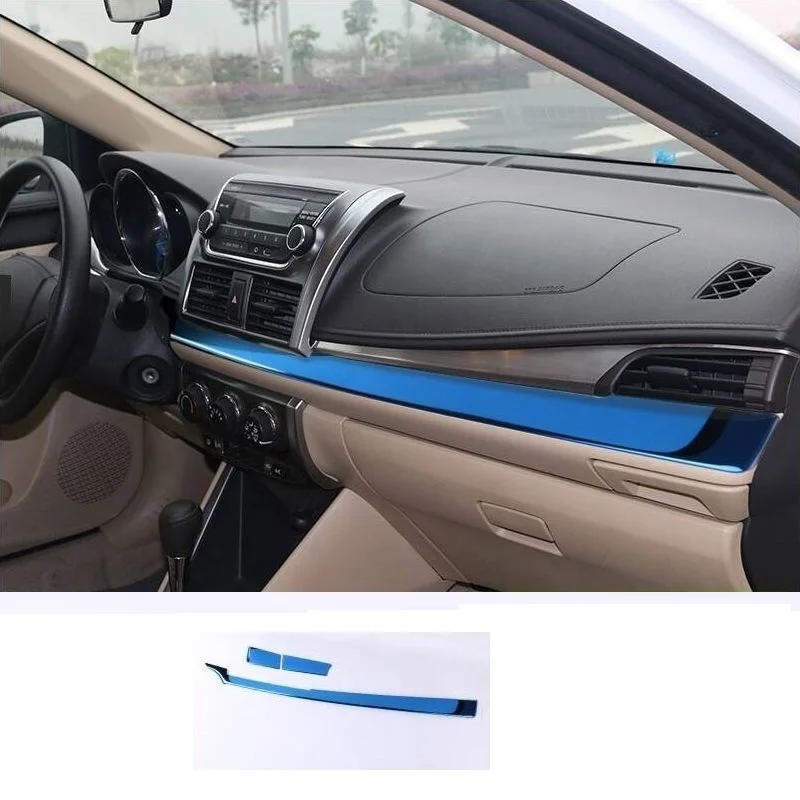 

Decorative Automobile Gear Control System Air Conditioner Interior Dashing Protecter Sticker Strip 17 FOR Toyota Yaris Saloon