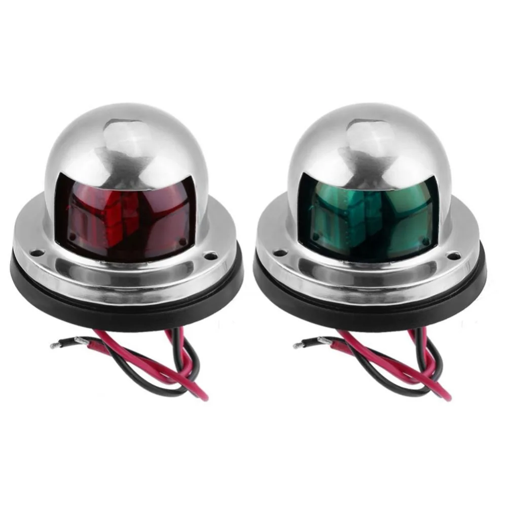 

LED Navigation Lights Stainless Steel Corrosion Resistant Green Red Sailing Signal Lamp