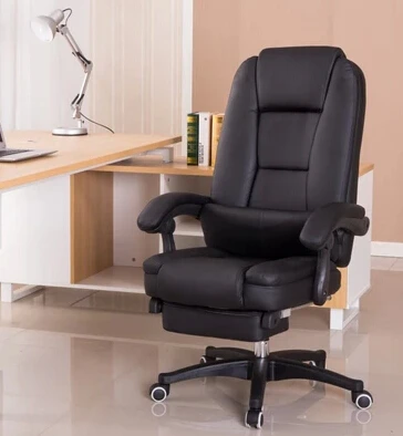 Computer chair home fashion leisure chair can lay the boss chair staff chair swivel chair leather art chair at the noon hour