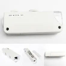 Белый Мини Профессиональный 160X-200X увеличение светодиодный светильник ed светильник карманный инструмент-микроскоп Лупа